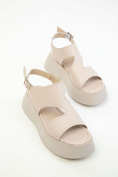 SOHO Beige Damensandalen 18983