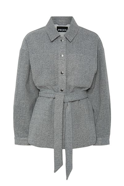 PIECES Medium Gray Melange Jacket for Women/Girls