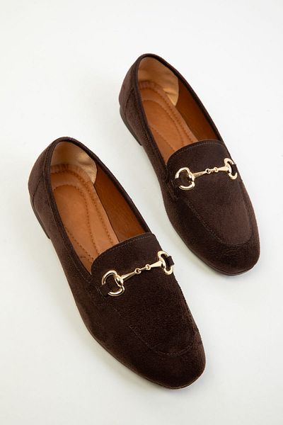 SOHO Braune Wildleder-Ballerinas für Damen 20203