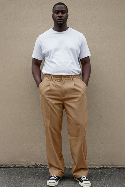 Trendyol Collection Pantaloni largi, confortabili, din țesătură țesătură TMNSS25AR00001