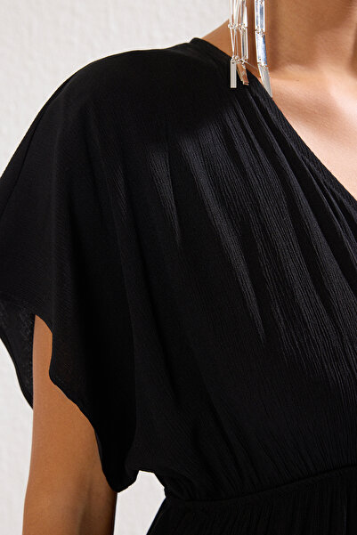 Trendyol Collection Φούντες Μαύρο Φόρεμα Παραλίας - TBESS25EL00059