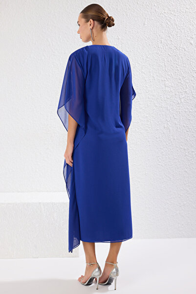 Trendyol Collection Saks Sequined Glitter Woven Chiffon Dress Tprss25El00130