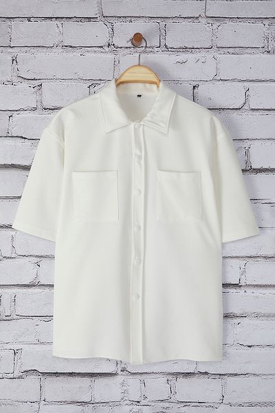 Trendyol Collection Boxy Weißes Hemd – TMNSS25GO00035