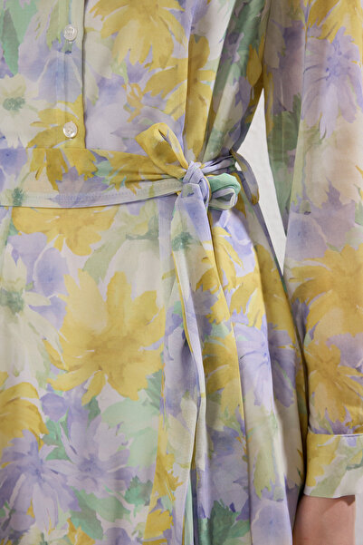 Trendyol Collection Μίνι υφαντό φόρεμα Mint Animal TWOAW25EL00161