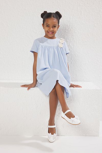 TRENDYOL SHOES Weiß Glitzerband Detaillierte Ballerina Mädchen Kinder Babet TAKSS25BE00023