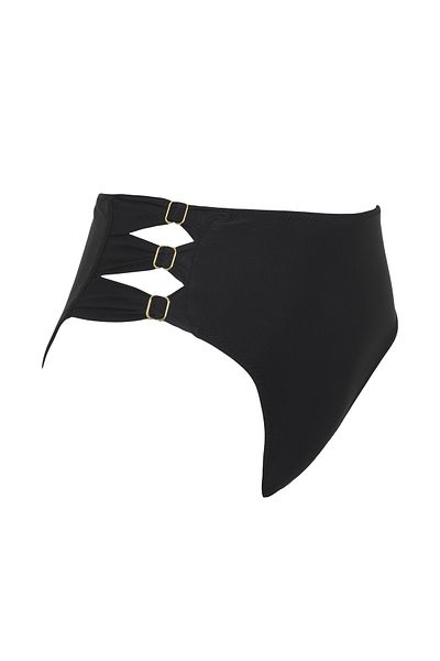Trendyol Collection Μαύρο κανονικό πάτο μπικίνι με αξεσουάρ ψηλής μέσης TBESS25BA00029