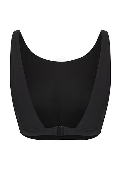 Trendyol Collection Μαύρες ίσιες μπλούζες μπικίνι με λαιμόκοψη TBESS22BU0354