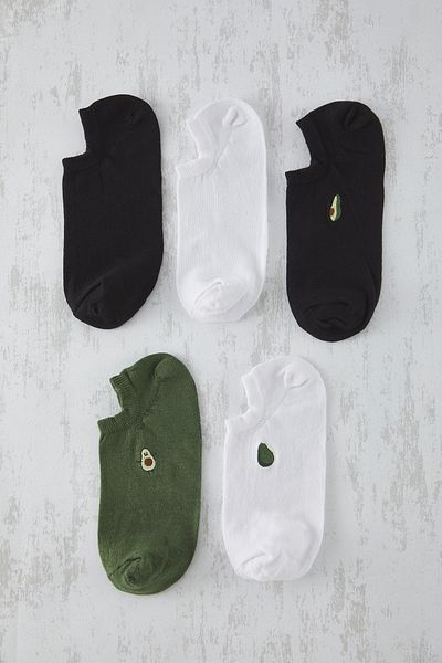 Trendyol Collection Mehrfarbige Unisex-Socken im 5er-Pack mit kurzer/unsichtbarer Baumwollstickerei TMNSS25CO00005
