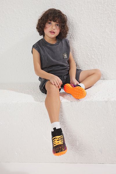 TRENDYOL SHOES Pantofi negru cu șireturi, cu talpă confortabilă, pentru băieți, pentru copii TAKSS25SN00024