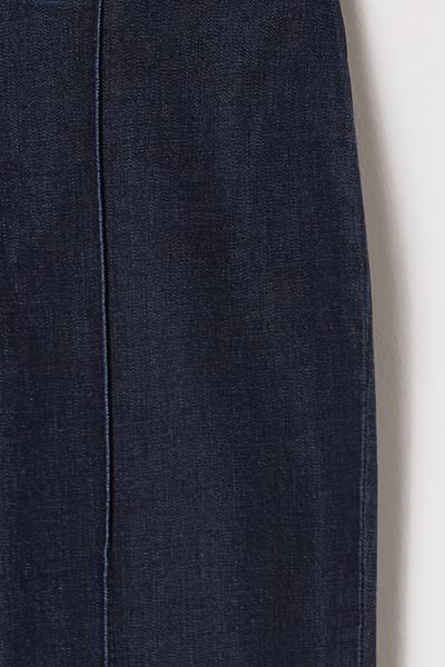 Trendyol Collection Dark Blue Stitching Detail High Waist Flare Jeans Twoss25Je00012