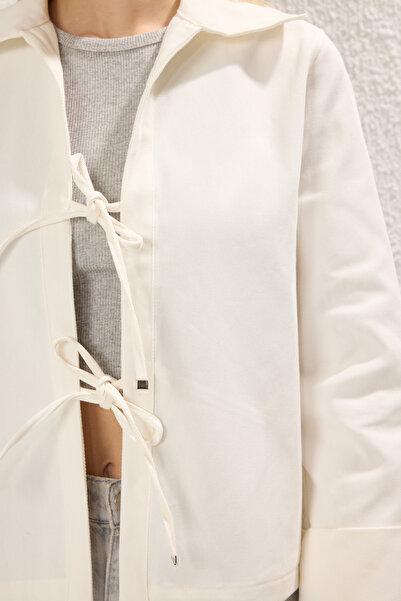 Trendyol Collection Ecru Regular Fit Twoss25Mo00037 Coat