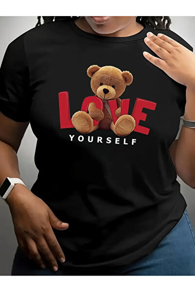 HOFFNUNG Tricou oversize unisex cu imprimeu animal cu gâtul rotund