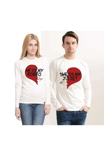 Tshirthane Romeo Juliet Lover T-Shirt - Combined Gift