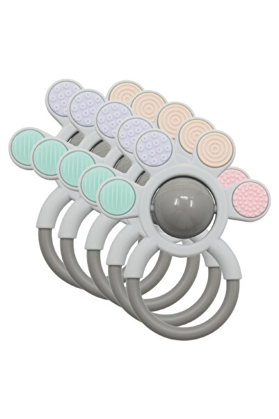 LUQU BABY خشخيشة سيليكون - رؤوس - عبوة من 5 قطع