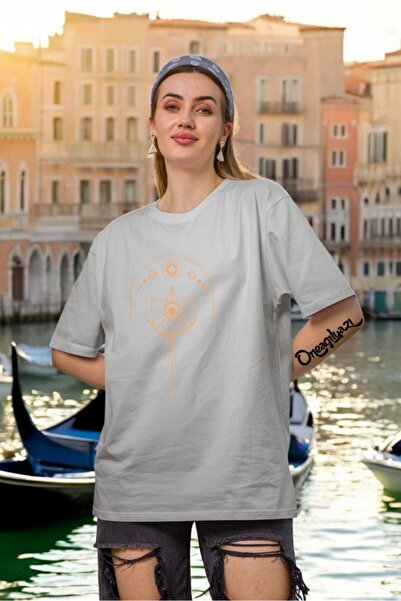 oneagılyazı Eclipse Printed Women's Oversize T-Shirt