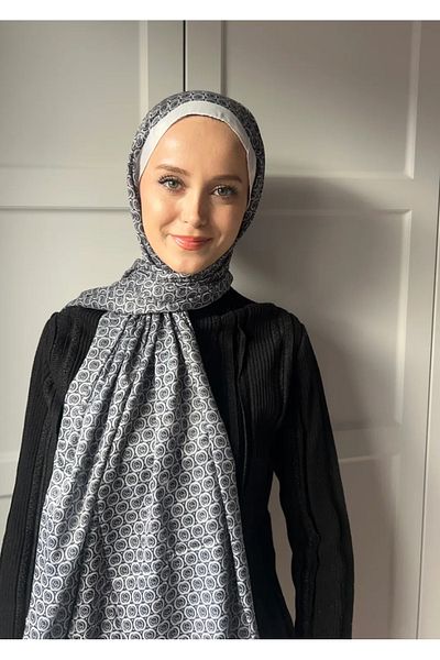 Modakaşmir Circle Mk Pattern Cotton Shawl