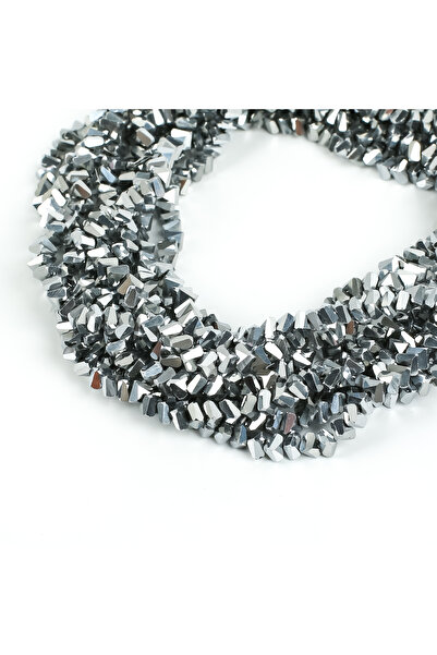 yfhobi 1 Dizi (80-85 Adet) - 6 mm Üçgen Kristal Cam Boncuk Dizisi Kaplama Güm...