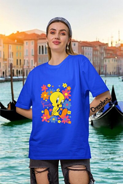 oneagılyazı Tweety με τύπωμα Γυναικείο μπλουζάκι oversized