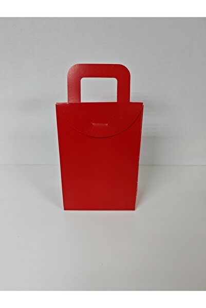 arminow ÇANTA KARTON KUTU KIRMIZI RENK -  10 CM x 15 CM x 5,5 CM - 10 ADET - KINA - ÇEREZ - ŞEKER KUTUSU