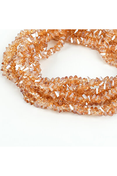 yfhobi 1 Dizi (80-85 Adet) - 6 mm Üçgen Kristal Cam Boncuk Dizisi Kaplama Şef...