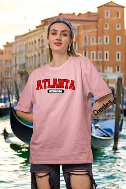oneagılyazı Atlanta Printed Women's Oversize T-Shirt