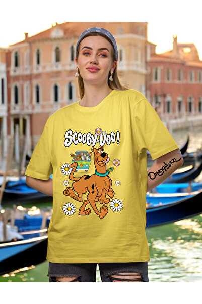 oneagılyazı Scooby-Doo Štampano Žene Oversize kroj T-shirt