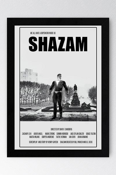 Saturn Pictură înrămată Shazam - Pictură poster Shazam Fim