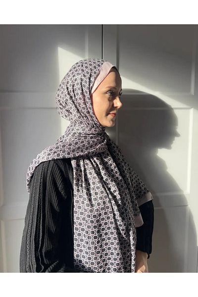Modakaşmir Circle Mk Pattern Cotton Shawl