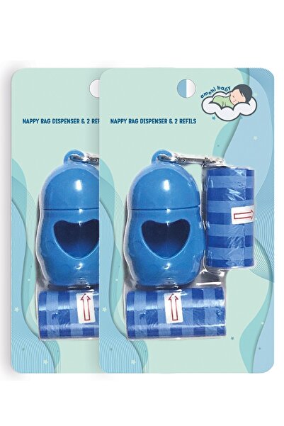 AMCHI BABY موزع أكياس التخلص من الحفاضات مع 2 لفافة من أكياس القمامة - عبوة م...