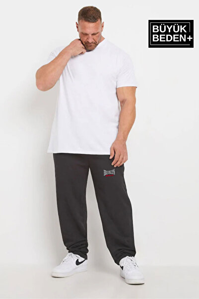 Superlife Men's Plus Size Brooklyn Printed Slim Sweatpants Spr25Bea54