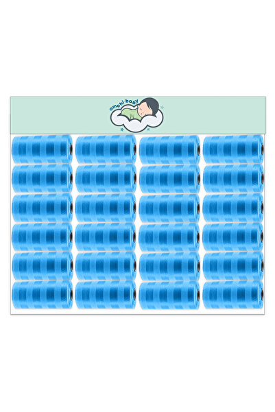 AMCHI BABY أكياس معطرة للاستخدام مرة واحدة عبوة من 24 لفة / 480 كيس - أزرق