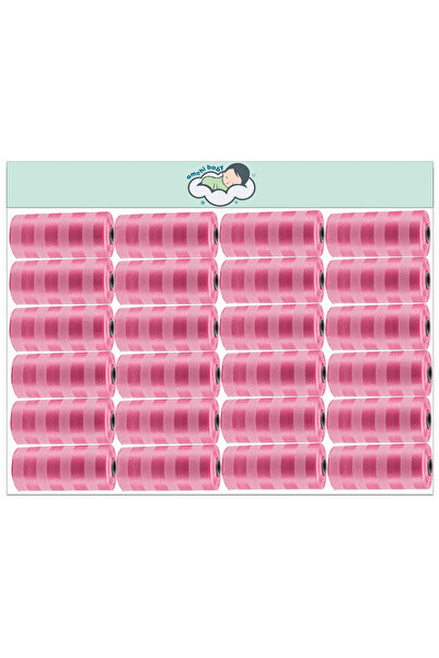 AMCHI BABY أكياس معطرة للاستخدام مرة واحدة عبوة من 24 لفة / 480 كيس - وردي