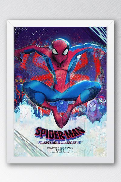 Saturn Spider Man Across the Spider Verse Pictură înrămată - Pictură poster Spider Man Fim