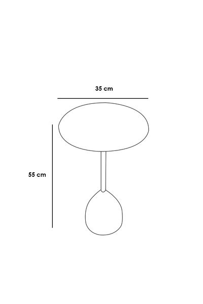 Generic Side table 35x55 cm - black and white