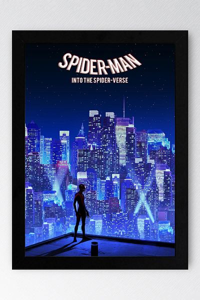 Saturn Spider Man Framed Painting - Spider Man in the Spider Universe Fim Poster Painting