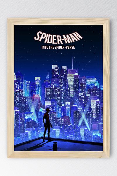 Saturn Spider Man Framed Painting - Spider Man in the Spider Universe Fim Poster Painting