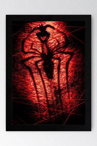 Saturn Spider Man Framed Painting - Spiderman Fim Poster Painting