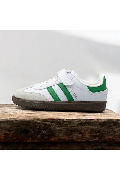 JOJO KIDS adidași din piele cu velcro pentru copii, pantofi de tenis cu dungi, adidași casual