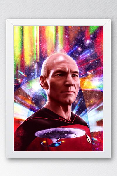 Saturn Επιτραπέζιο με κορνίζα Star Trek - Επιτραπέζια αφίσα ταινίας Space Trek