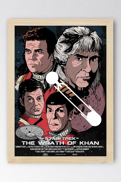 Saturn Star Trek Framed Painting - Star Trek Fim Poster Painting