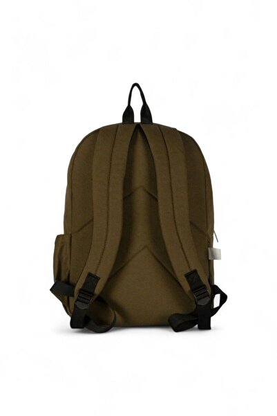 Sisley Сумка з кишенями Haki для щоденного використання - з шкіряними деталями спереду 12933