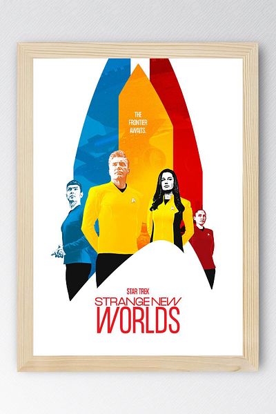 Saturn Star Trek Framed Painting - Star Trek Fim Poster Painting