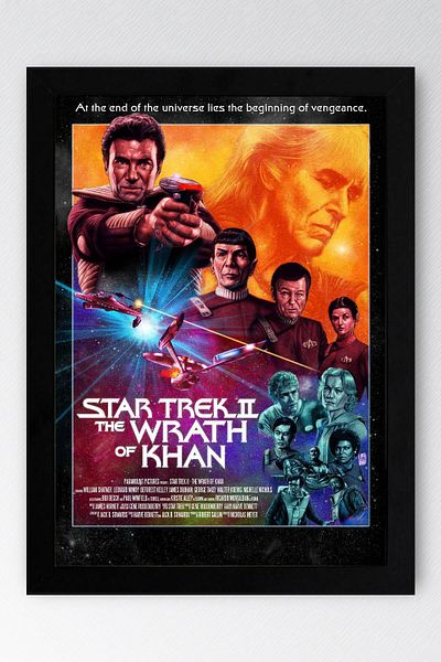 Saturn Star Trek Framed Painting - Star Trek Fim Poster Painting