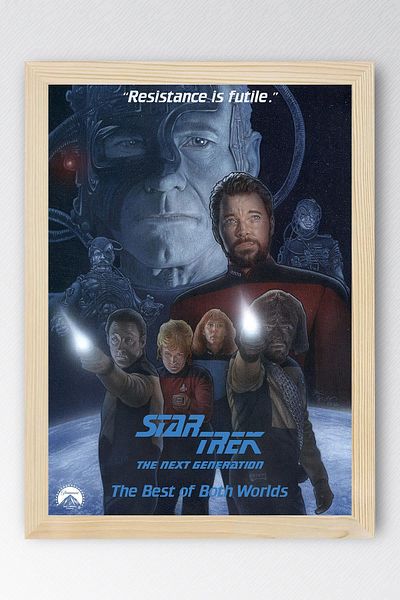 Saturn Star Trek Framed Painting - Star Trek Fim Poster Painting