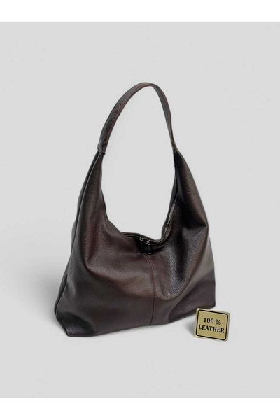Zeynep Keskin Design Geantă de umăr pentru femei din piele naturală de sezon nou, geantă model Hobo, piele naturală