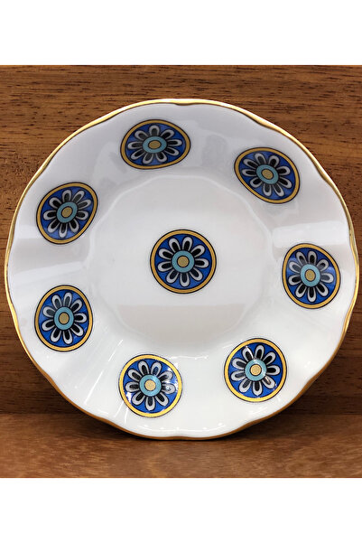DUKKANI ISTANBUL 12 Pieces Beaded Porcelain Tea Plate