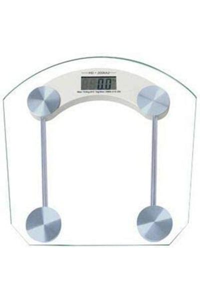 AWH Digital glass top bathroom scale - Clear/Silver,vertical