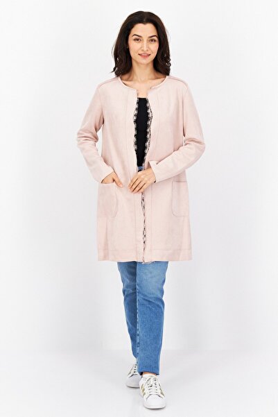 Carmen Marc Valvo Women Plain Cardigan, Pink