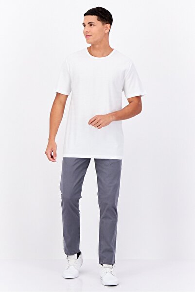 French Connection Men Crew Neck Short Sleeves Textured T-Shirt, White