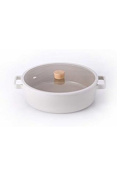 STOREMAX Rom Fika Glass Lid Aluminum Cast Shallow Pot 30 cm D-Neof230L Romshp 1067323
